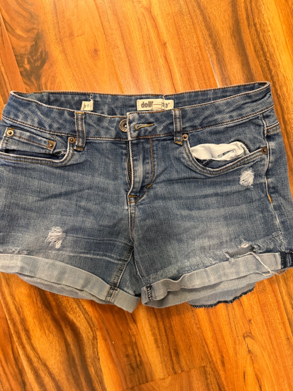 Dollhouse Denim Distressed Shorts - Size 5